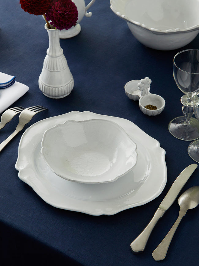 Astier de Villatte - Bac Hand-Glazed Ceramic Dinner Plate (Set of 2) - White - ABASK