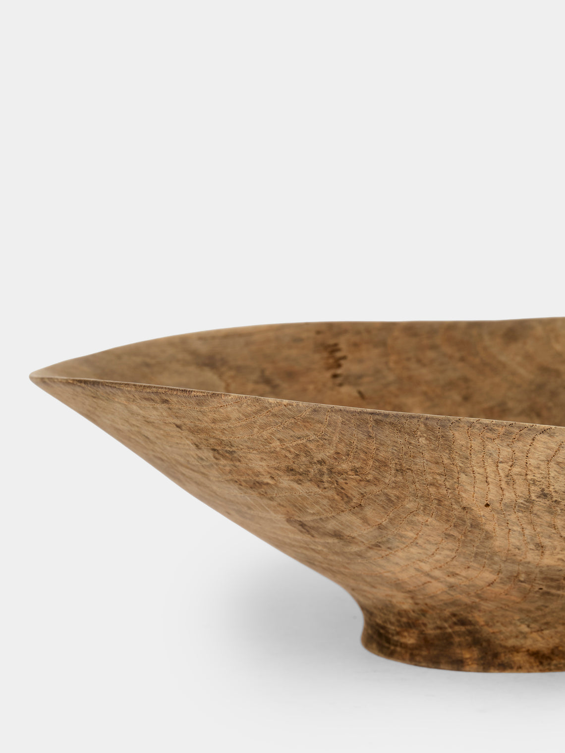 Iida Woodturning - Hand-Turned Oak Earth-Finish Bowl - Brown - ABASK