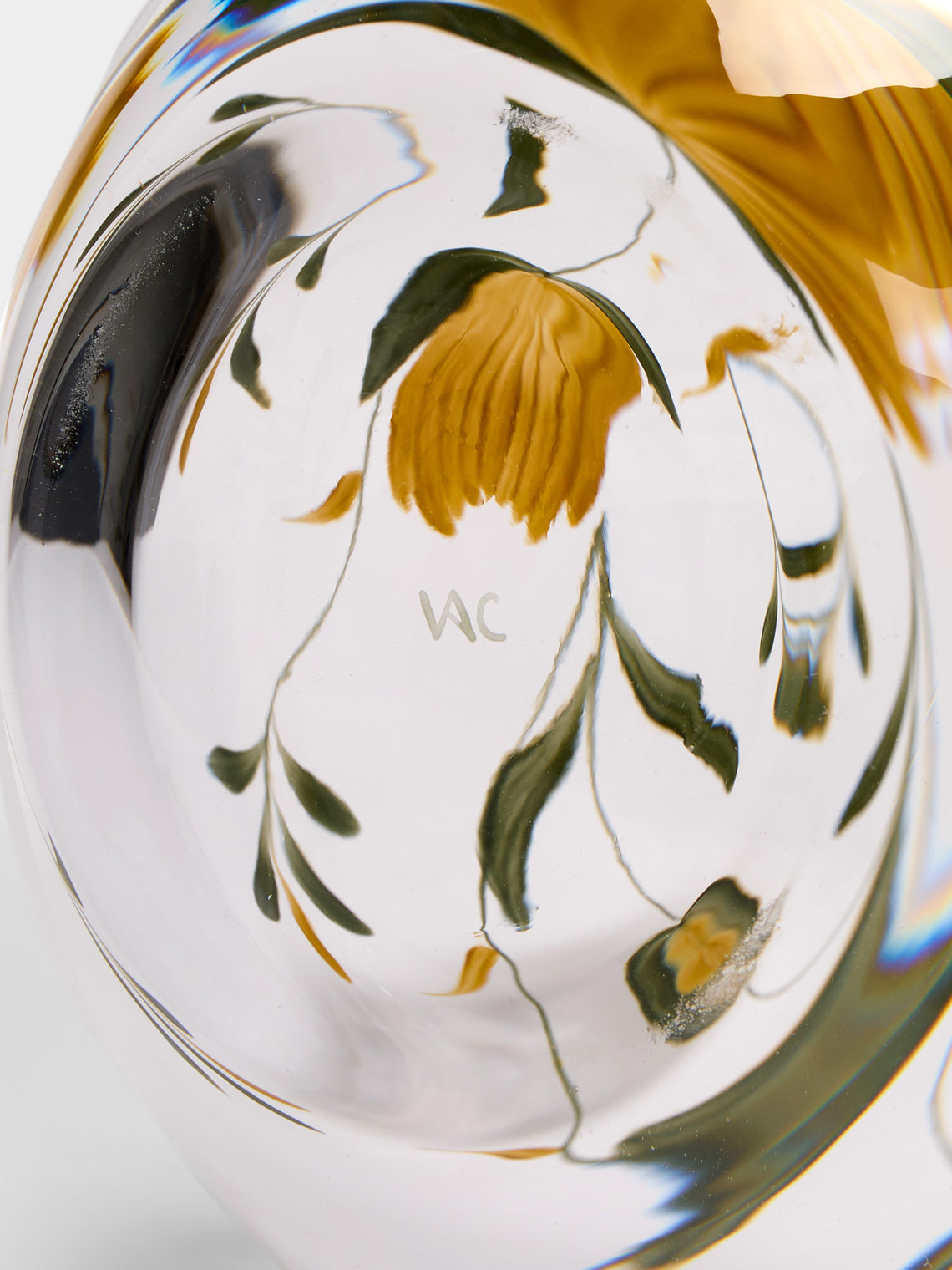 Los Vasos de Agua Clara - Jaipur Hand-Painted Crystal Jug - Yellow - ABASK