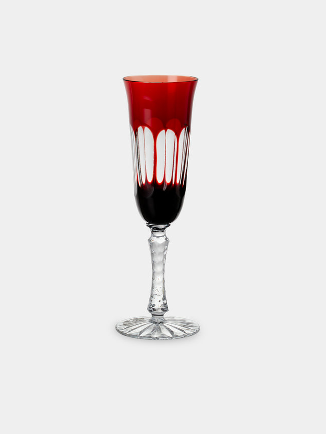 Antique and Vintage - 1980s Bohemian Crystal Champagne Flutes (Set of 6) - Multiple - ABASK - 