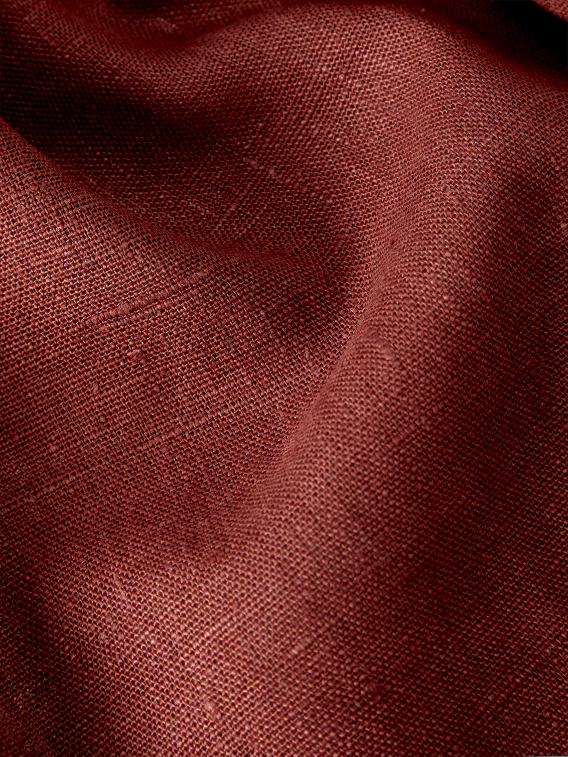 Volga Linen - Linen Round Tablecloth (110in/2.8m) - Red - ABASK