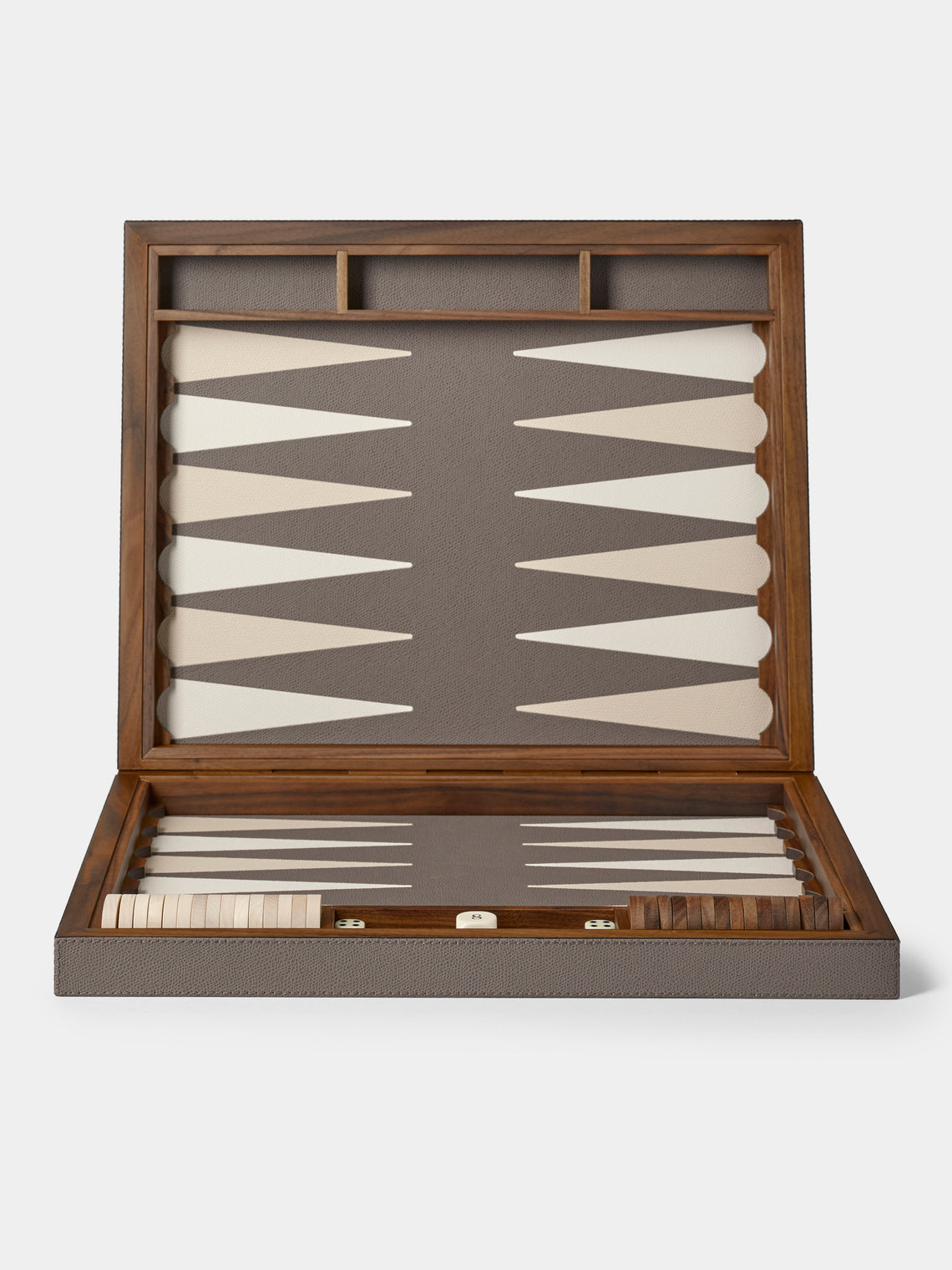 Giobagnara - Leather Backgammon Set - Brown - ABASK