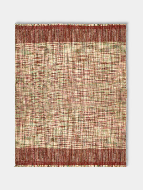 Me & K - Textured Cashmere Throw (75in/1.9m) - Red - ABASK