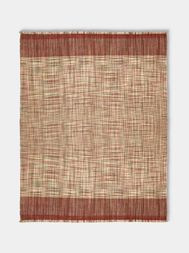 Me & K - Textured Cashmere Throw (75in/1.9m) - Red - ABASK