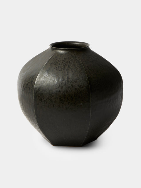 Lee Song-am - Black Clay Vase (10in/26cm) - Black - ABASK - 