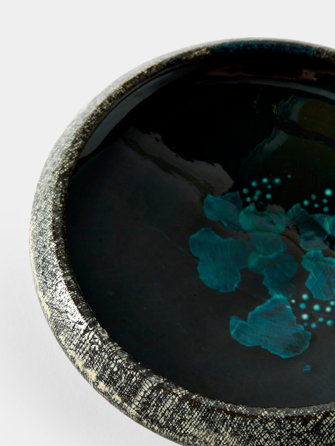 Masumi Ando - Textured Ceramic Plate (9in/23cm) - Green - ABASK