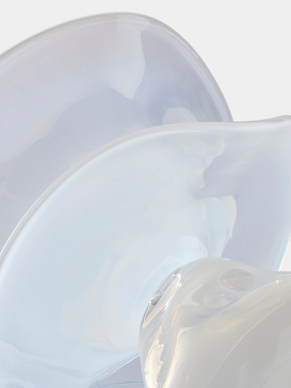 Oog Objects - 2 Hand-Blown Glass Vase (9.5in/24.5cm) - White - ABASK