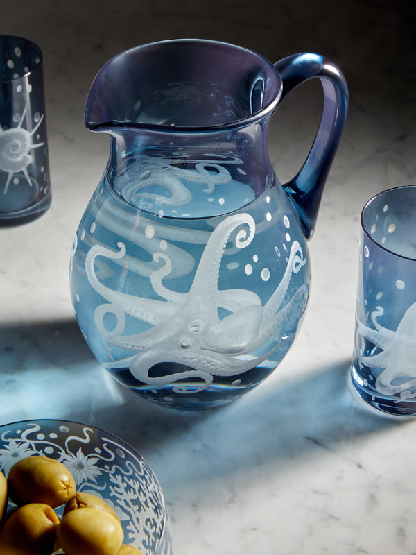 Artel - Sea Life Hand-Engraved Crystal Jug -  - ABASK