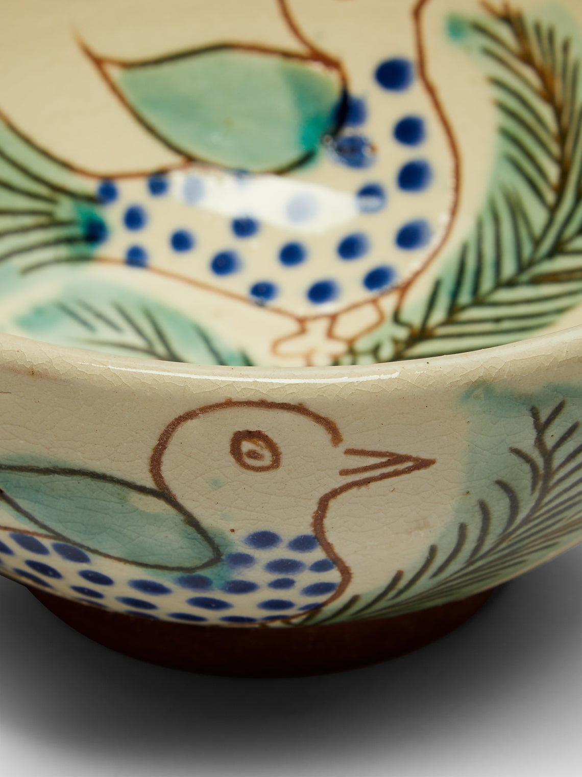 Anut Cairo - Birds Hand-Painted Ceramic Cereal Bowls (Set of 4) -  - ABASK