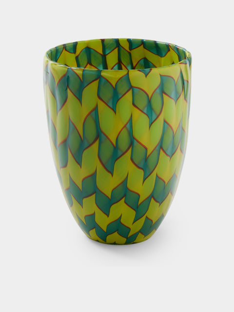 Antique and Vintage - 1980s James Carpenter for Venini Calabash Glass Vase - Yellow - ABASK - 