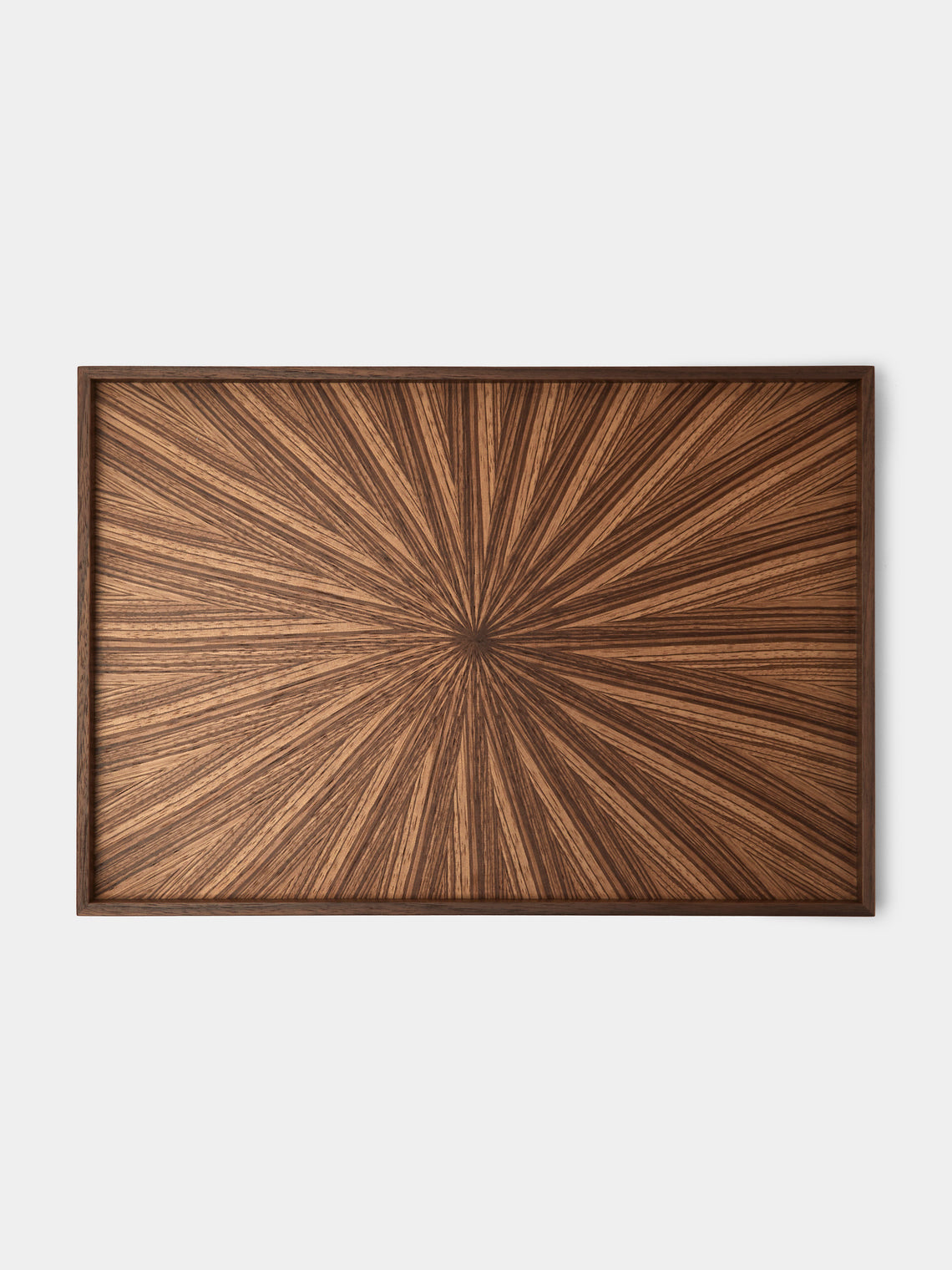 Mori Kougei - Rays Zebra Wood Tray (14.5in/36.5cm) - Brown - ABASK - 