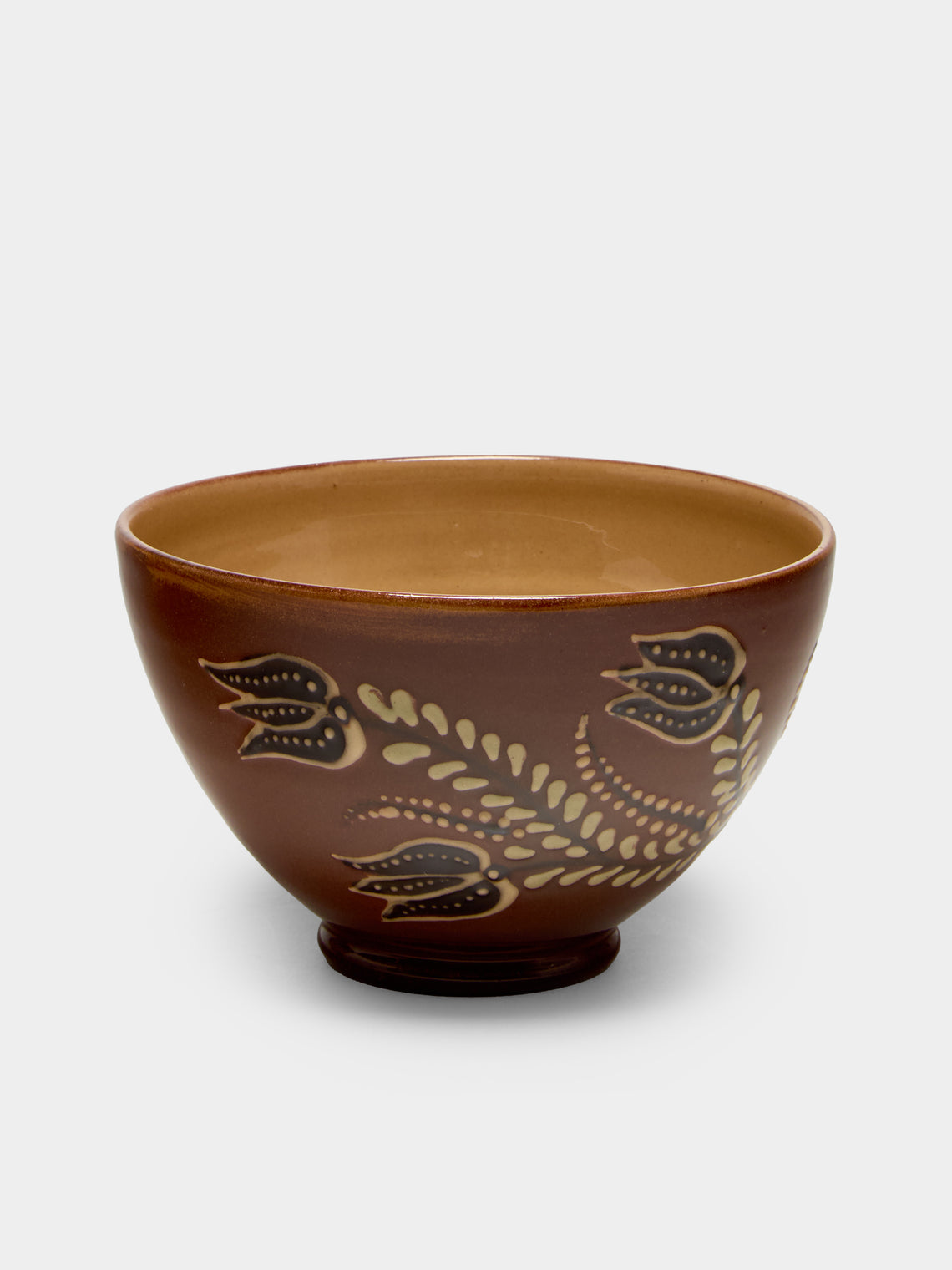 Poterie d’Évires - Flowers Hand-Painted Ceramic Bowls (Set of 6) - Light brown - ABASK