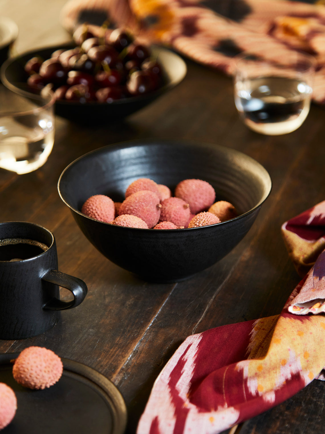 Lee Song-am - Black Clay Large Bowls (Set of 4) -  - ABASK