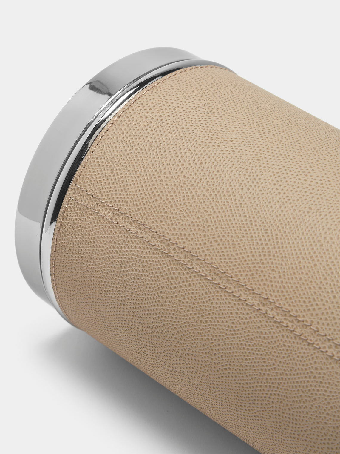 Giobagnara - Ocean Leather and Steel Bottle Cooler - Beige - ABASK