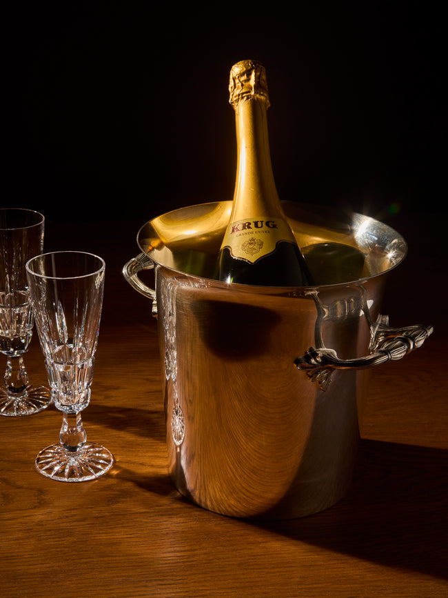 Antique and Vintage - Mid-Century Silver-Plated Champagne Bucket - Silver - ABASK