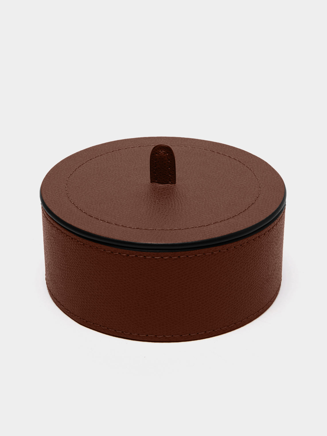 Giobagnara - Harris Leather Medium Trinket Box - Brown - ABASK