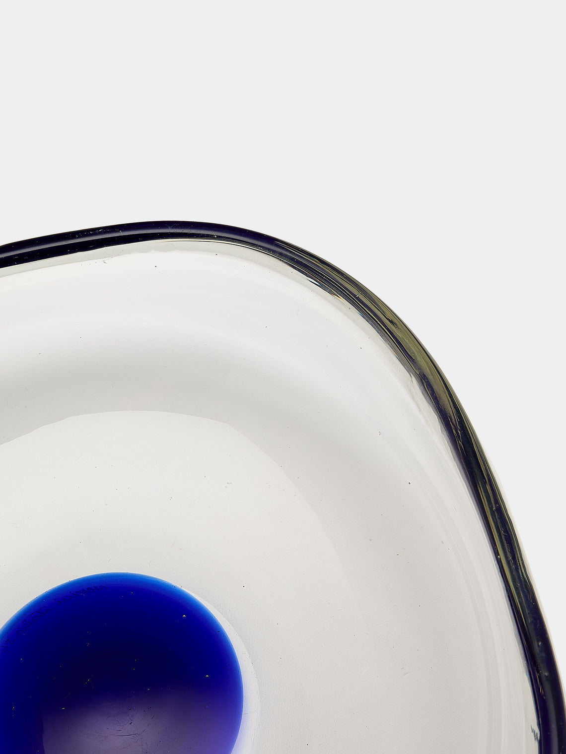 Antique and Vintage - 1980s Venini Murano Glass Ashtray - Blue - ABASK