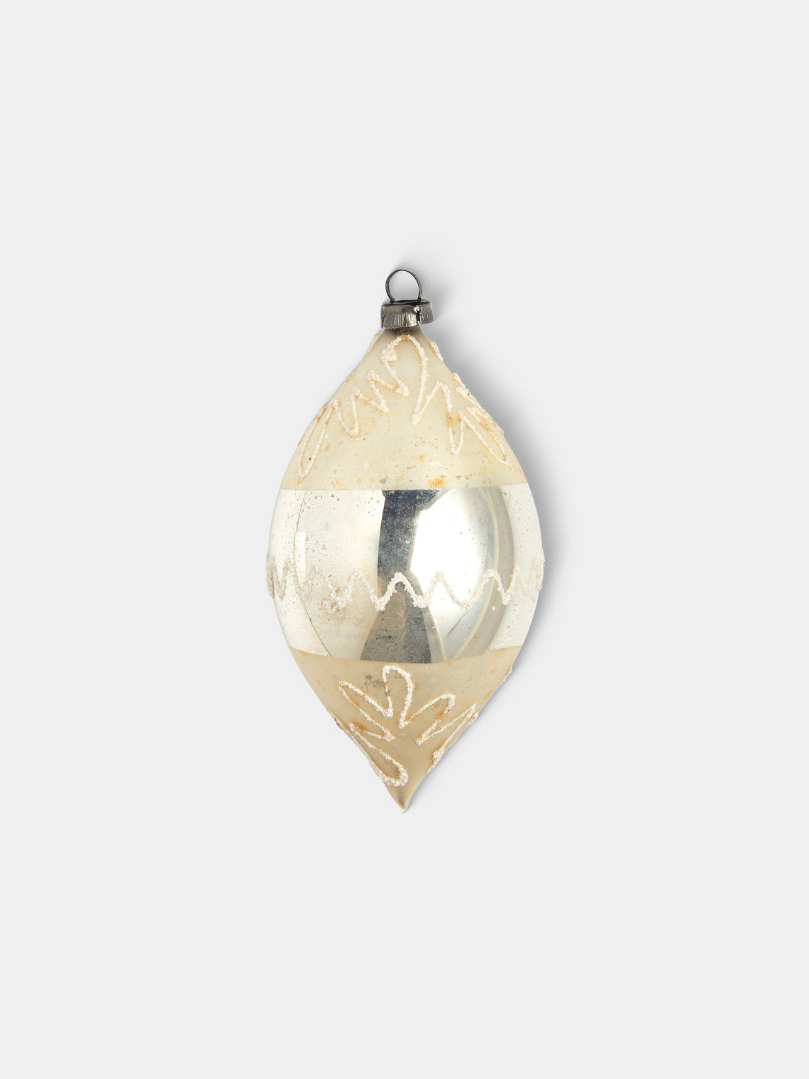 Antique and Vintage - Early-20th-Century Droplets Glass Baubles (Set of 8) - Silver - ABASK