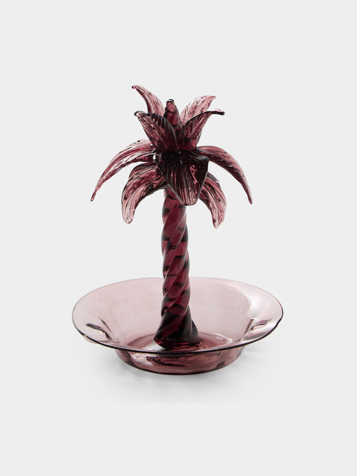 Antique and Vintage - 1920s Palm Glass Ashtray - Brown - ABASK - 