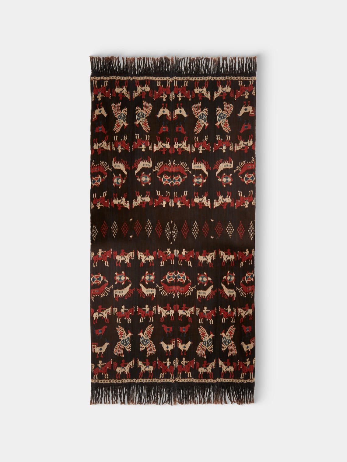 R Collective - Hayati Sumba Ikat Cotton Bed Blanket (92.5in/2.35m) - Multiple - ABASK - 