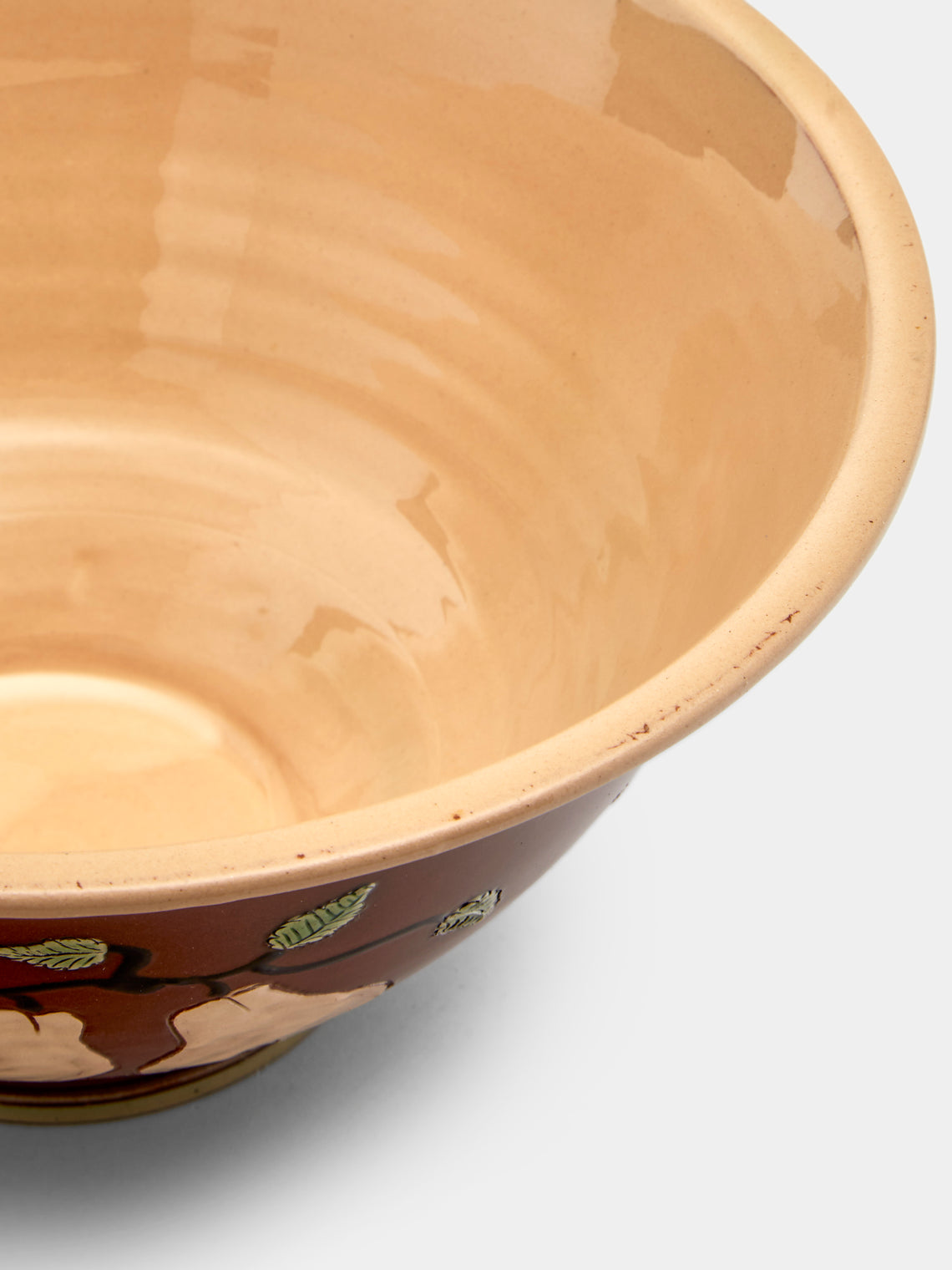 Poterie d’Évires - Pears Hand-Painted Ceramic Large Serving Bowl - Light brown - ABASK