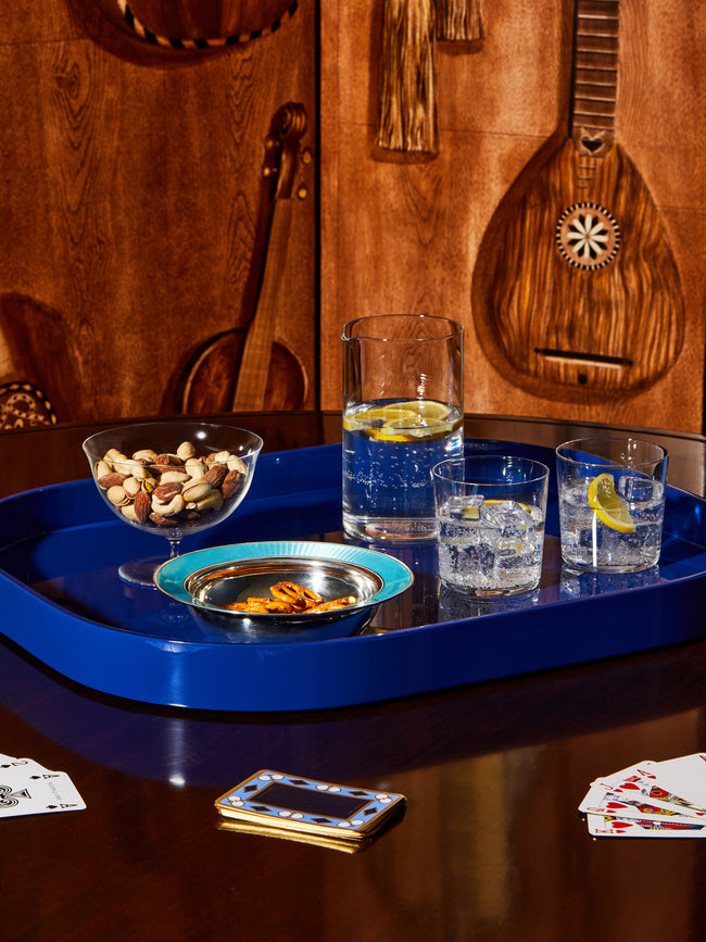 The Lacquer Company - Large Stacking Tray - Blue - ABASK