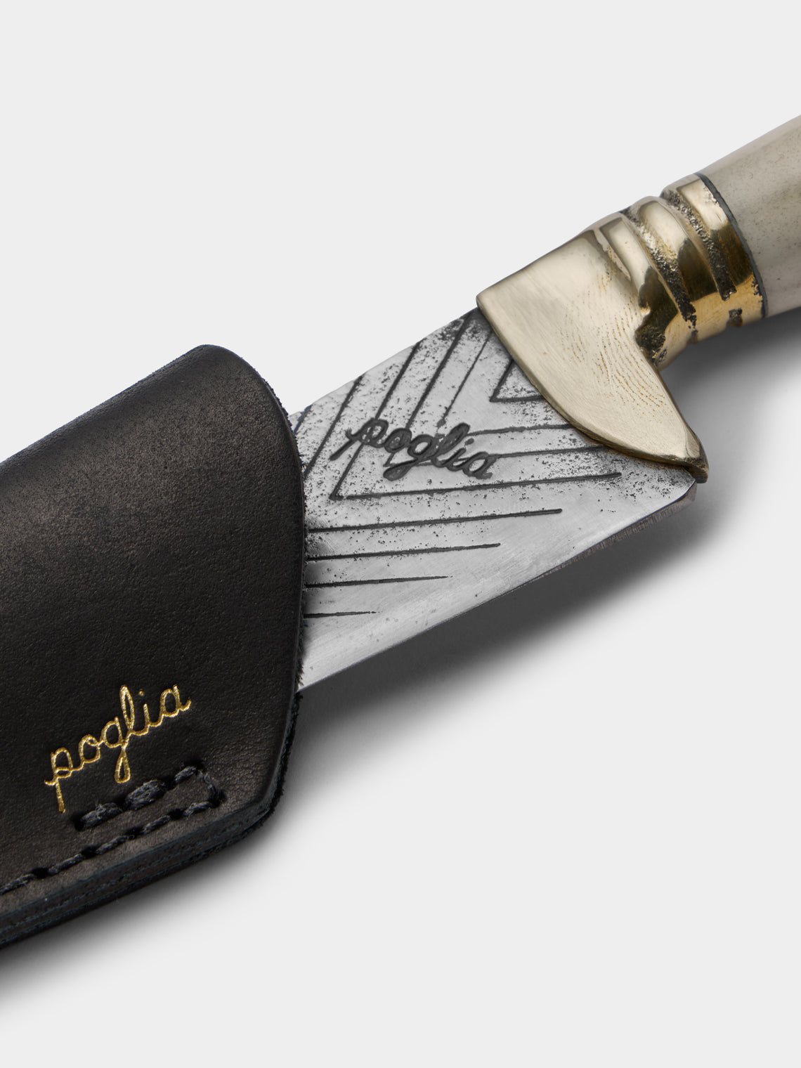 Poglia - Florence Signature Horn and Bone Knife - Cream - ABASK