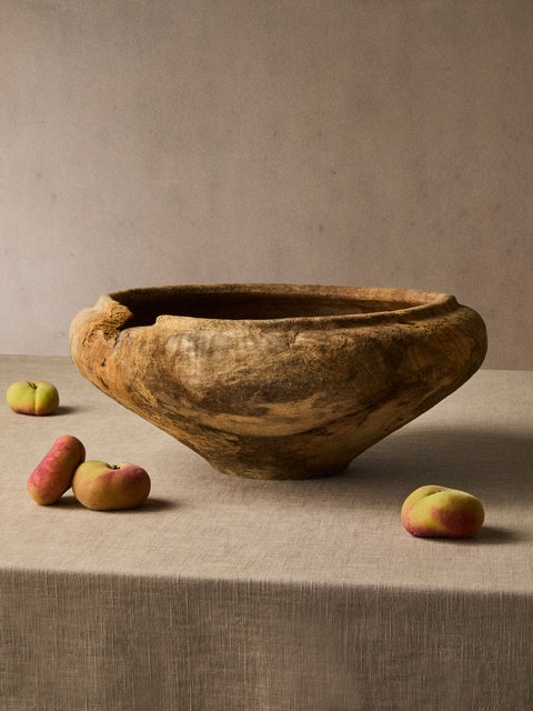 Iida Woodturning - Hand-Turned Earth-Finish Dogwood Bowl - Brown - ABASK