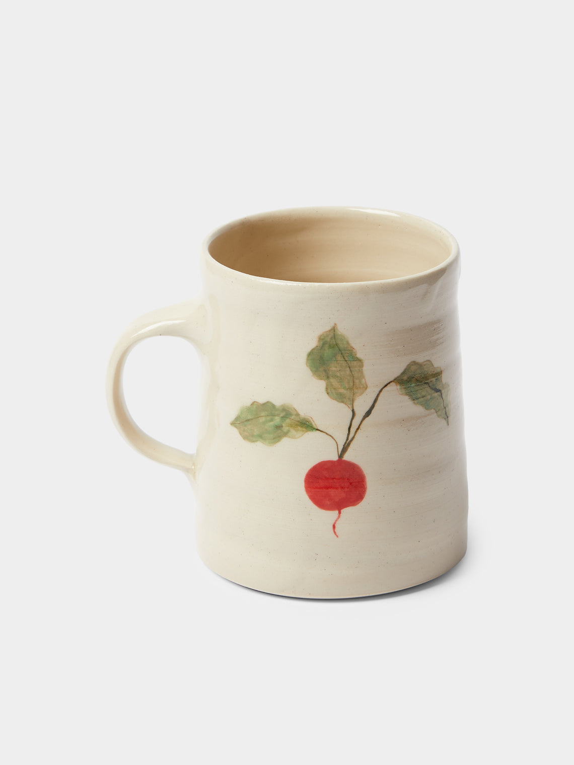 Liz Rowland - Radish Hand-Painted Ceramic Mug - White - ABASK - 