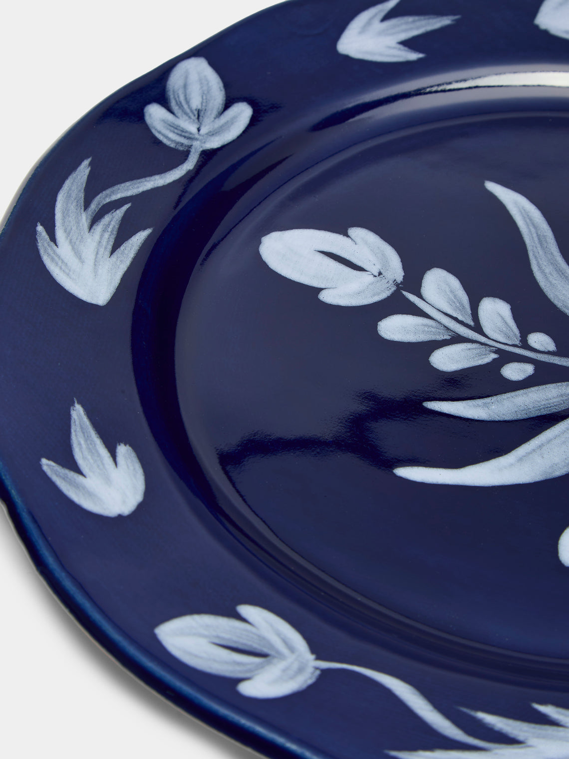 Hand-Painted Ceramic Dinner Plates (Set of 4)