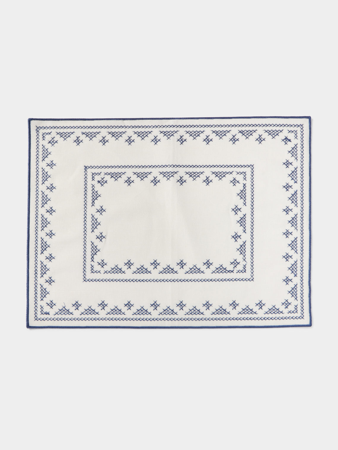 Esencial Hogar - Pedralbes Embroidered Linen Placemats (Set of 4) -  - ABASK - 