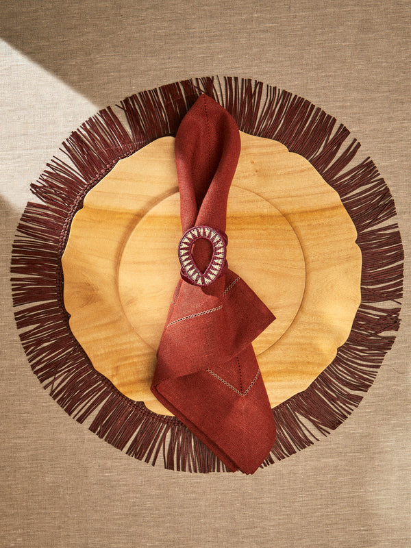 CasaLatina - Flecos Handwoven Werregue Palm Placemats (Set of 4) - Brown - ABASK