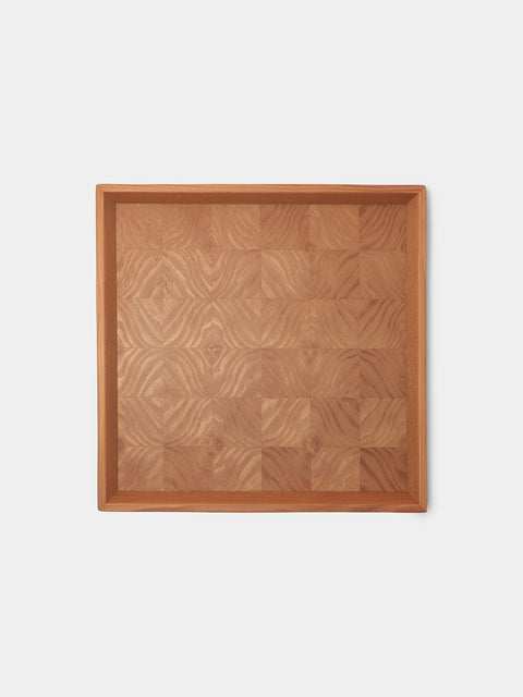 Mori Kougei - Poke Douglas Fir Square Tray (10.5in/26.5cm) - Brown - ABASK - 