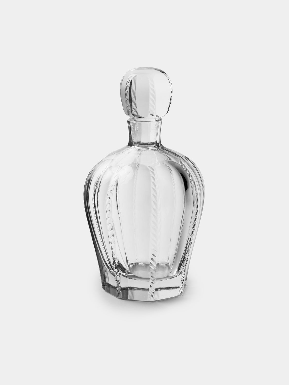 Antique and Vintage - 1950s Italian Crystal Decanter - Clear - ABASK - 