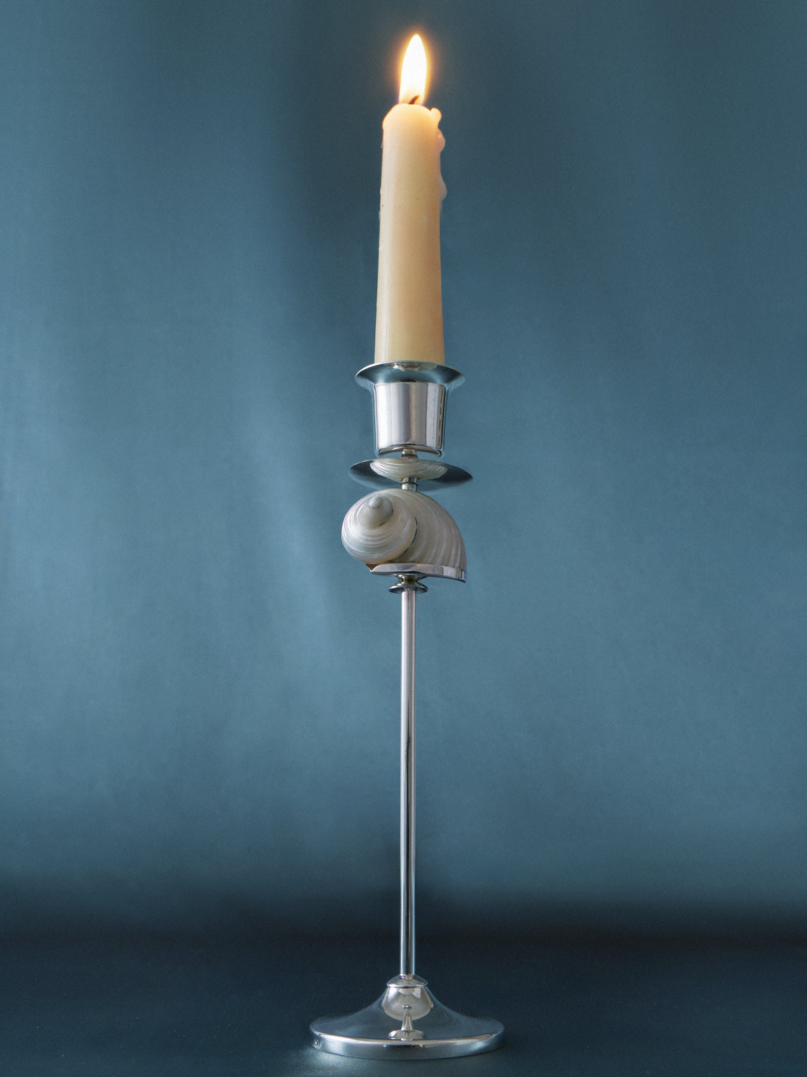 Tavares 1922 - Spiral Silver and Shell Candlestick - Silver - ABASK