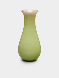 NasonMoretti - Antares Hand-Blown Murano Glass Bud Vase (5.5in/14cm) - Green - ABASK - 