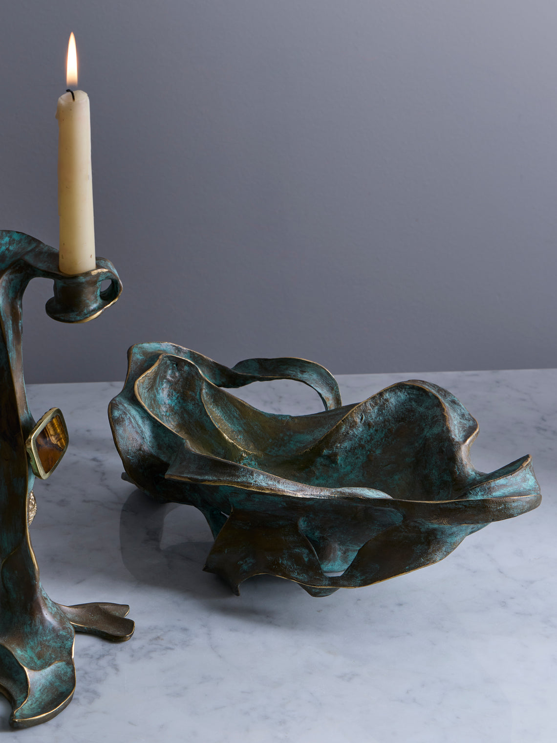 Viya - Glory Lily Brass Bowl - Brass - ABASK