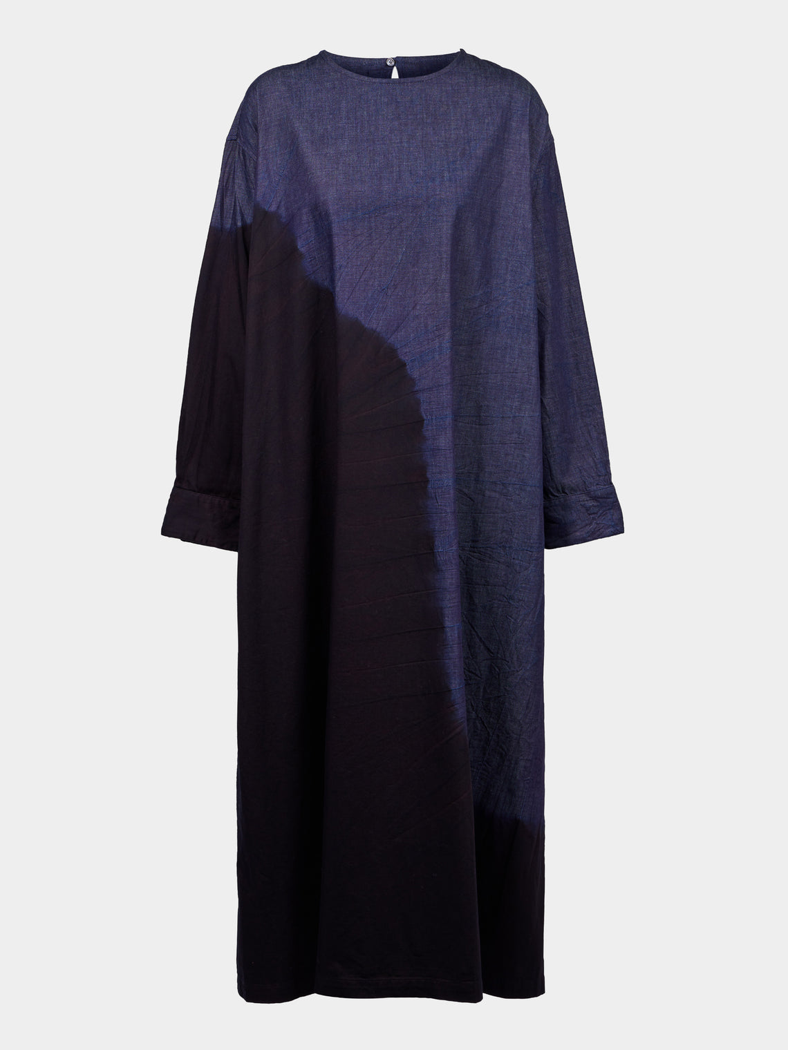 Suzusan - Pima Cotton Denim Wide Dress - Black - ABASK - 