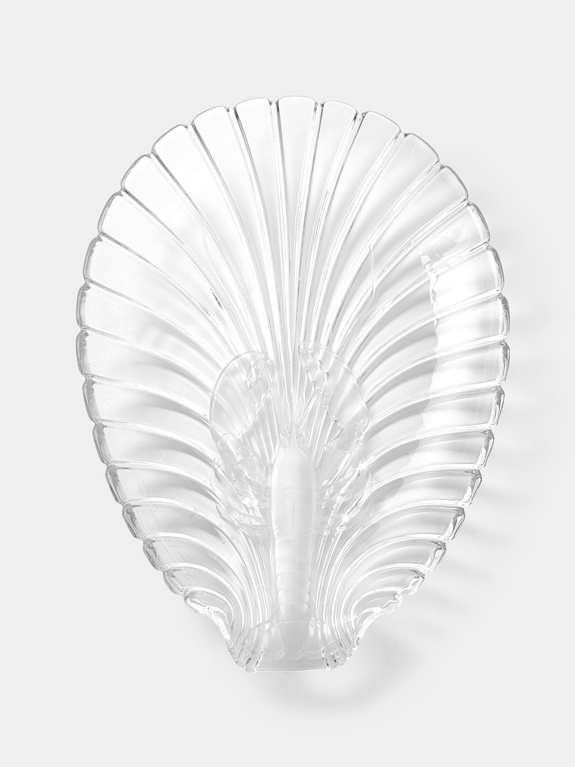 Antique and Vintage - 1930s Daum Crystal Lobster Platter - Clear - ABASK