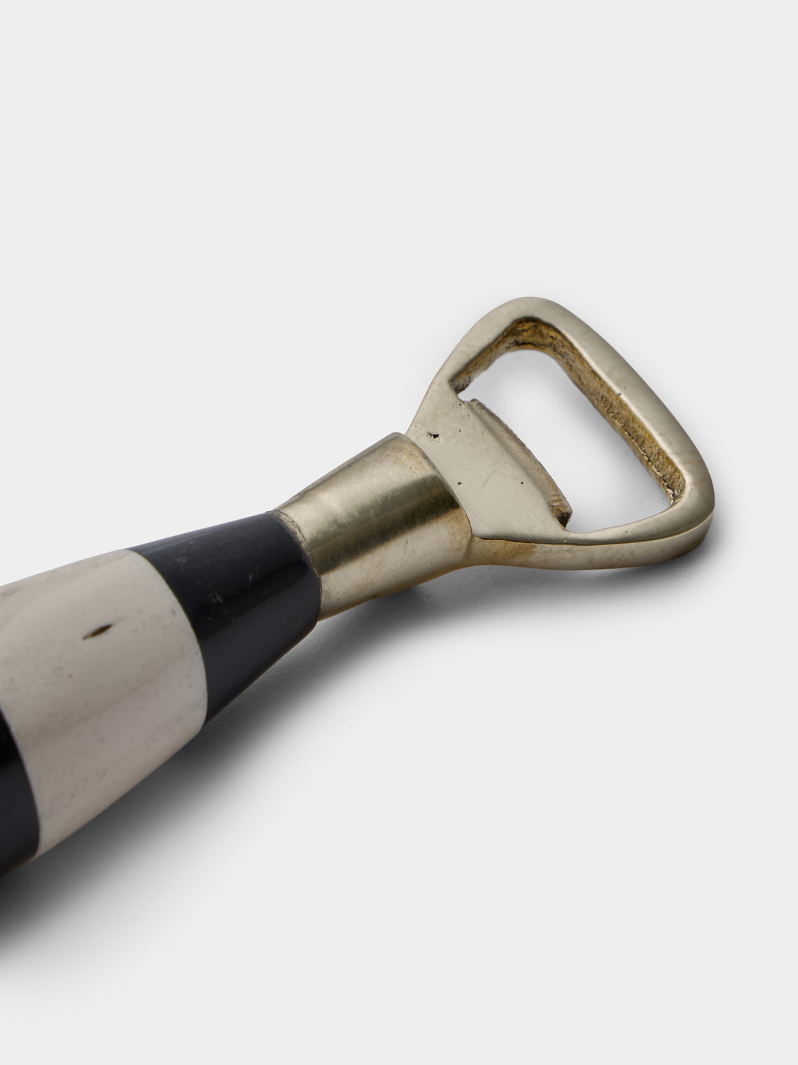 Poglia - Horn, Bone and Brass Bottle Opener - Black - ABASK