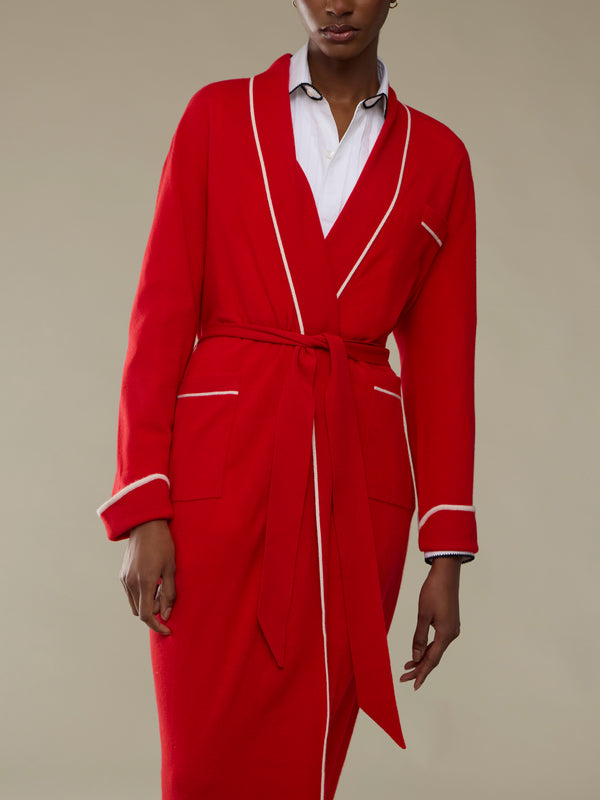 Arch4 - Sloane Baby Goat Cashmere Robe | Size: S - Red - ABASK