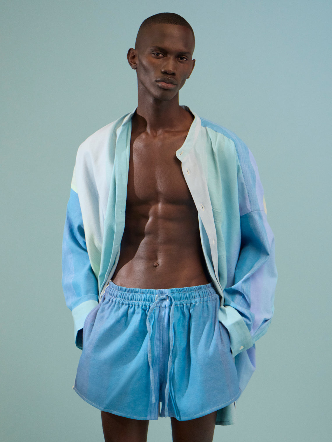 Marrakshi Life - The Oversized Nero-Collar Shirt - Multiple - ABASK