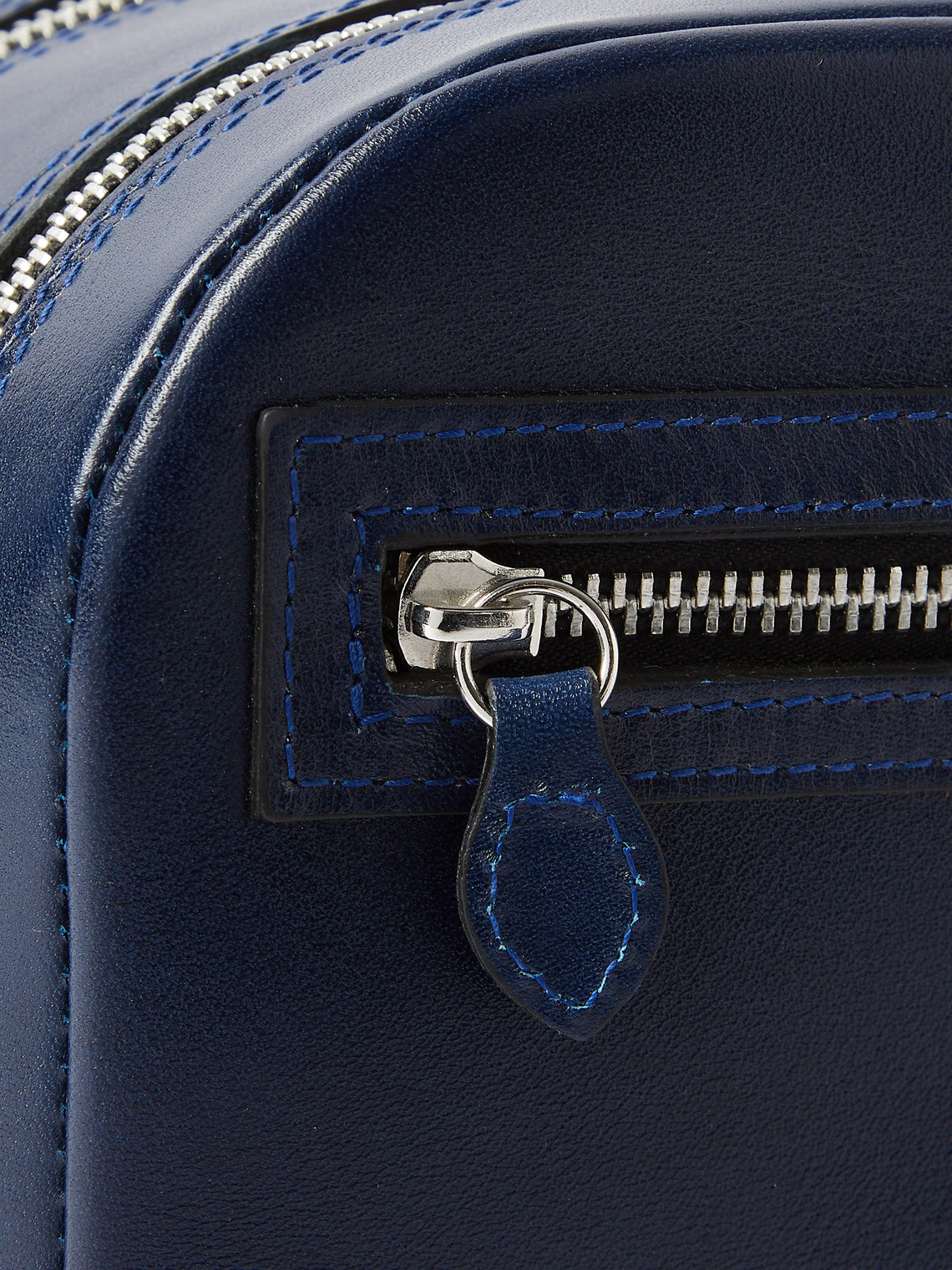 F. Hammann - Leather Triple-Zip Wash Bag - Blue - ABASK