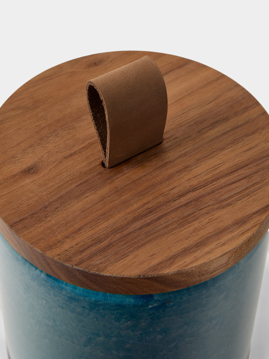 Wannes Antwerp - Antoine Comporta Hand-Blown Glass and Walnut Portable Lamp - Blue - ABASK