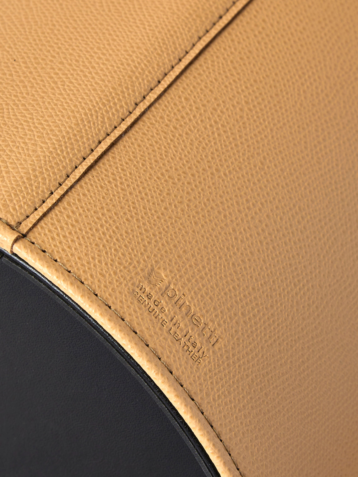 Pinetti - Leather Wastepaper Bin - Beige - ABASK