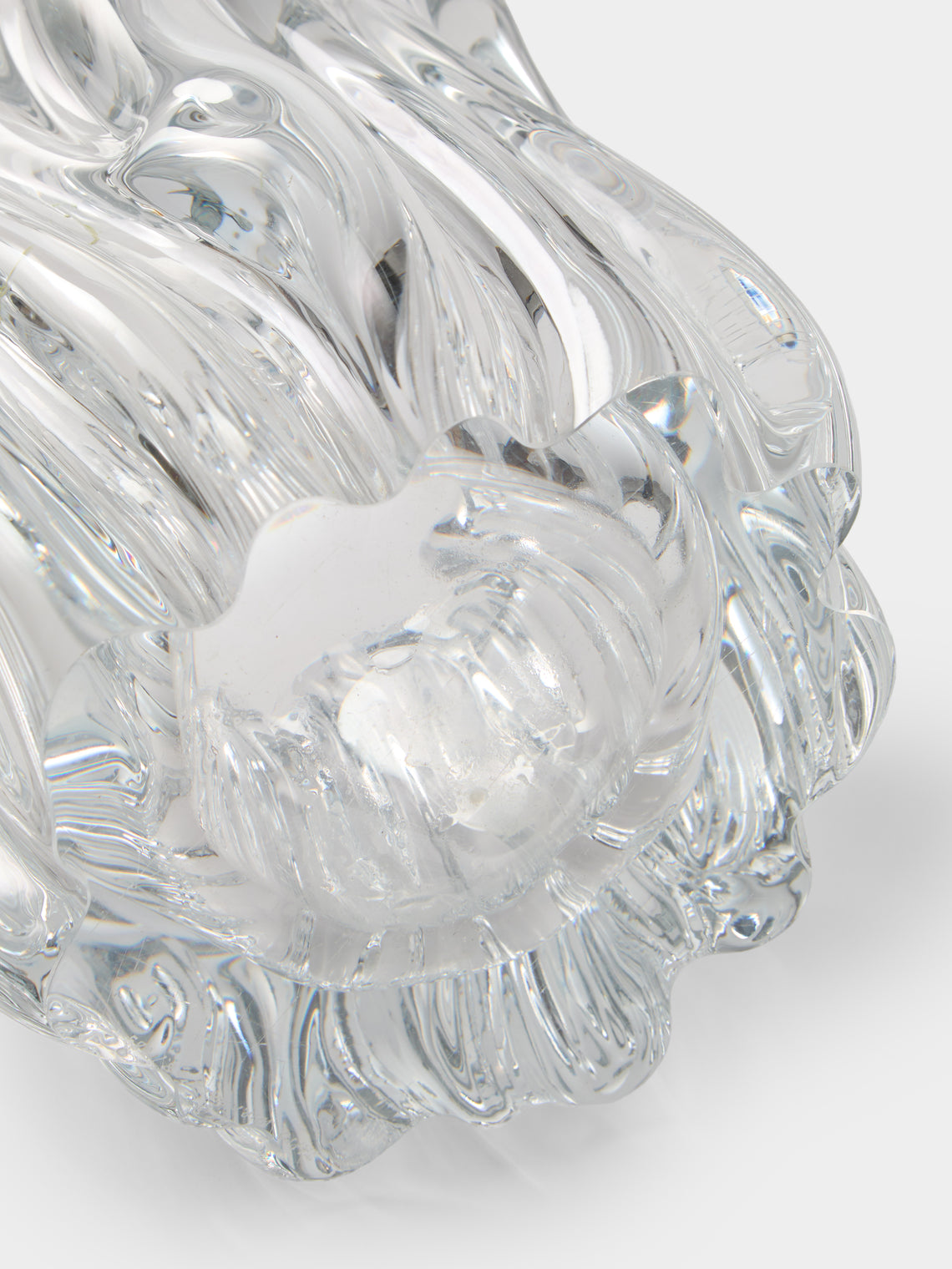 Antique and Vintage - 1970s Tapio Wirkkala Glass Vase (8in/20cm) - Clear - ABASK