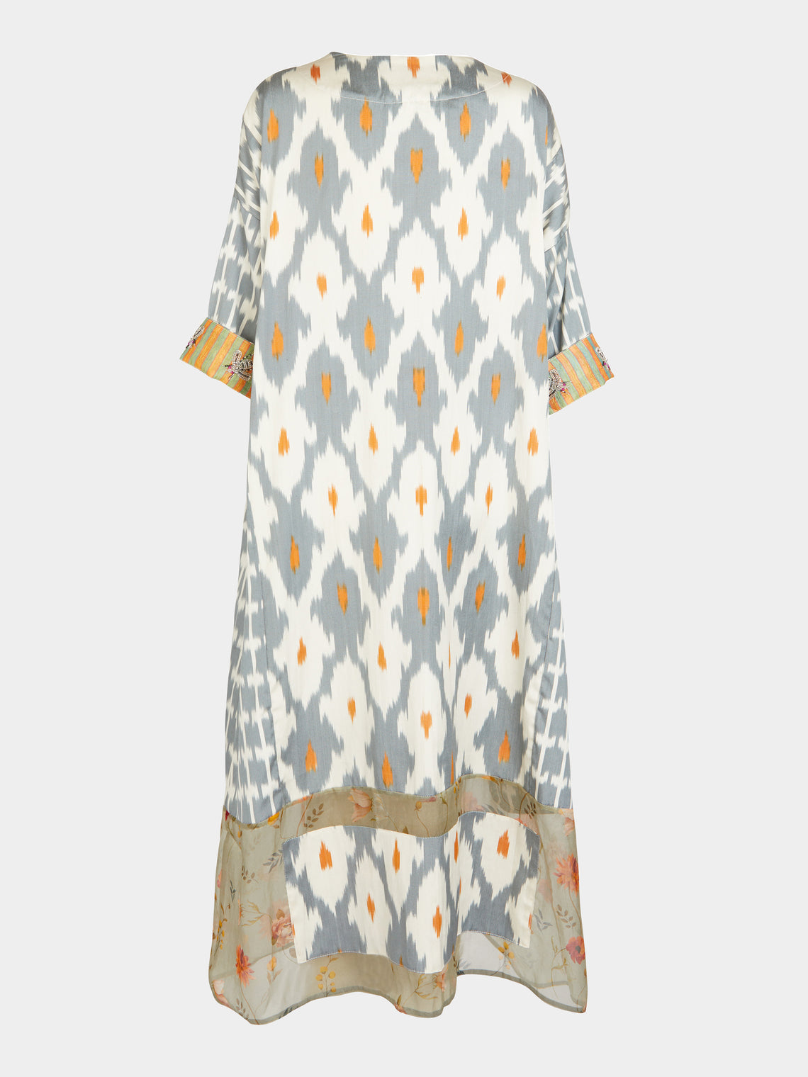 Nazzy Beglari - Shibori Ikat Silk Kaftan Dress | One Size - Multiple - ABASK