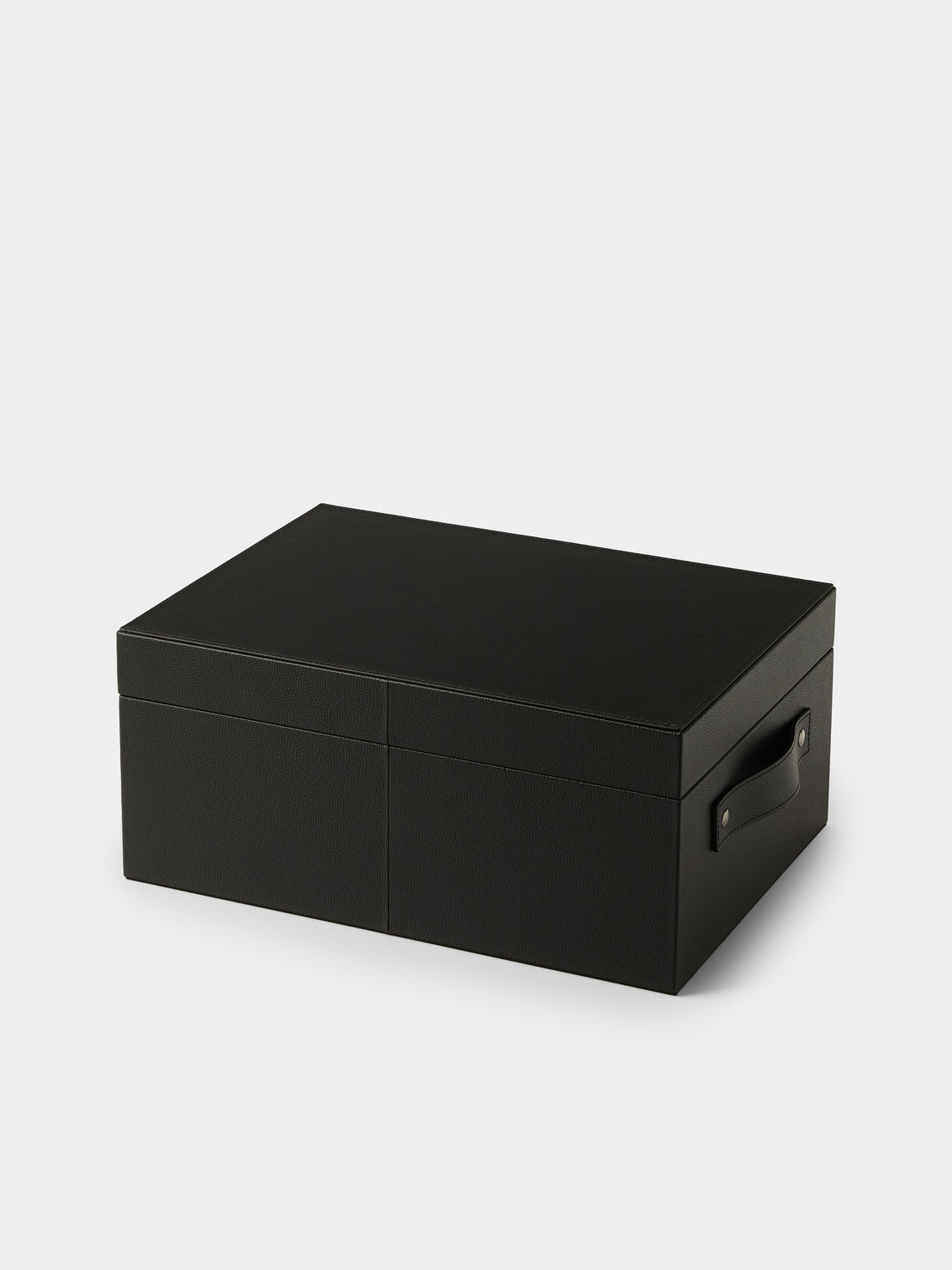 Pinetti - Avio Leather Small Storage Box - Black - ABASK - 