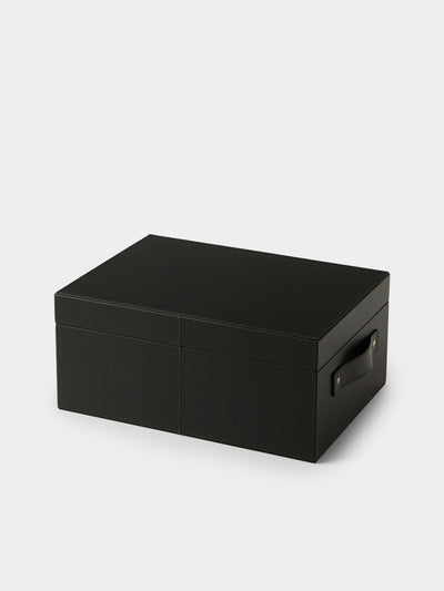 Pinetti - Avio Leather Small Storage Box - Black - ABASK - 