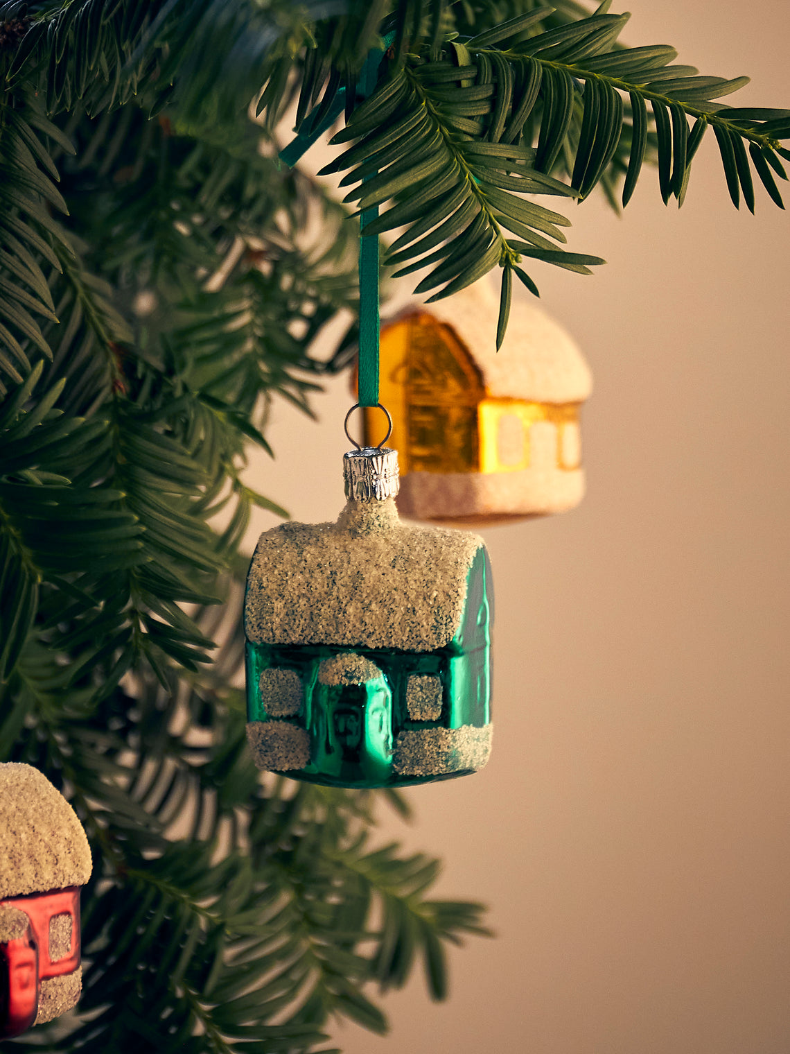 Antique and Vintage - Early-20th-Century Houses Glass Baubles (Set of 12) - Multiple - ABASK